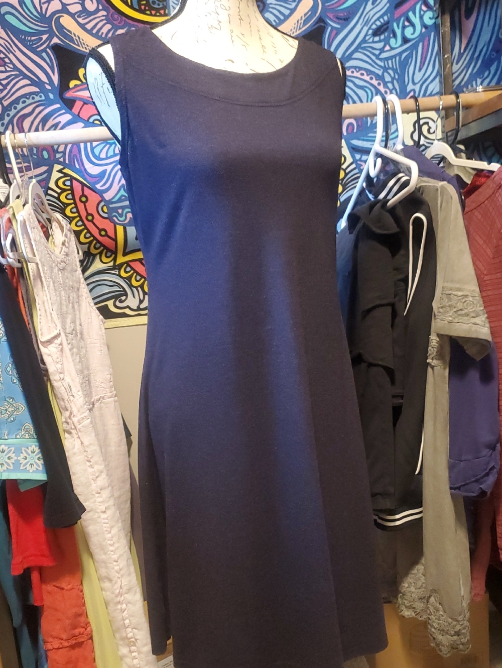 cut loose Navy Sleeveless Midi Dress